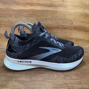 Brooks Levitate 4 Running Shoes Women's 6.5 B Black Gray Mesh Training Sneakers